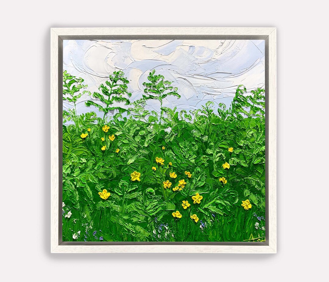 FLORAL OIL PAINTING - Original Palette Knife Impasto Painting ...
