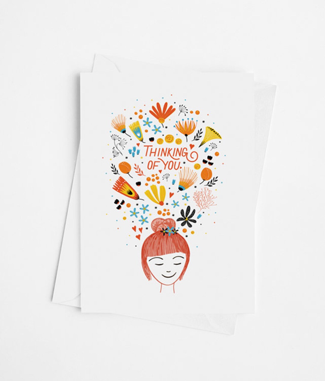 5X7 Folded Greeting Card, Thinking of You Card, Unique Greeting Cards ...