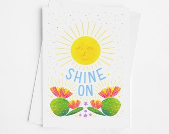 5X7 Folded Greeting Card, Sunshine Card, Unique Greeting Cards, Get Well Card, Graduation Card for Her