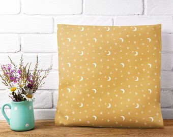 Cute Throw Pillows For Kid Bedroom Decor Yellow Moon And Stars Decor