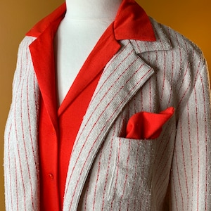 Lady Carol of New York Dress with Jacket / Vintage Women&#39;s Suit / Red Orange