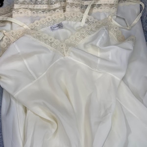 Vintage Christian Dior Slip Nightgown | Ivory | Size 36 | Luxury Designer Lingerie | Silky Elegance