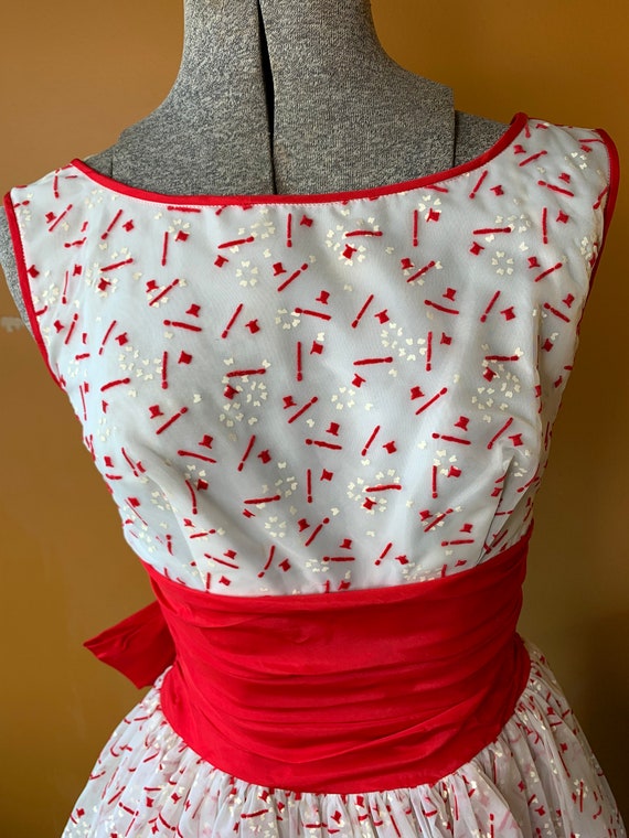 1950's Formal Dress  / Vintage Midi Gown with a B… - image 3