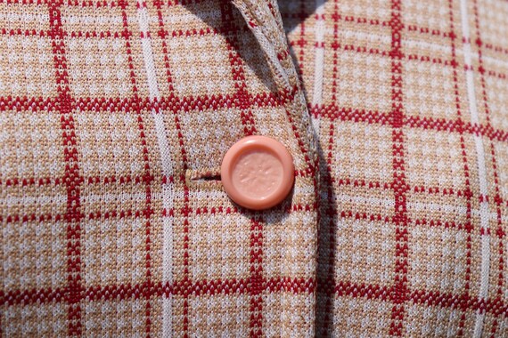 Vintage Plaid Jacket / 1960's Polyester Blazer in… - image 7