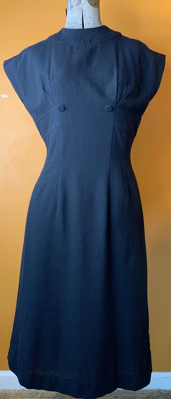 Little Black Dress / Minx Modes Vintage Dress / F… - image 1