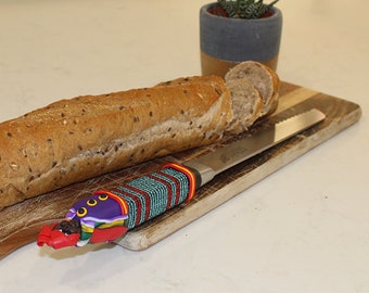 HANDCRAFTED BEADED BREADKNIFE