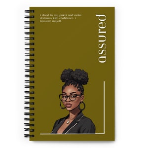 ASSURED Spiral Notebook | Spiral Journal | Dotted Journal | Bullet Journal | Self-Worth Collection