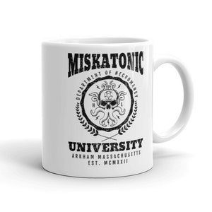 Miskatonic University Coffee Mug / H. P. Lovecraft Gift / Cthulhu Ceramic Cup / Great Old Ones Fan Art / Elder Things Novel Cuppa