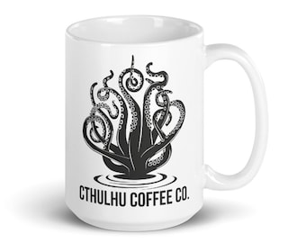 Cthulhu Coffee Co. Mug / Cthulhu Mythos Cup / Miskatonic University / H. P. Lovecraft / Call of Cthulhu / Lovecraft Fan Gift Coffee Mug