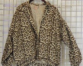 90 39 s Outbrook Silk Leopard Print Zip-Up Vintage Windbreaker Women 39 s Size Large
