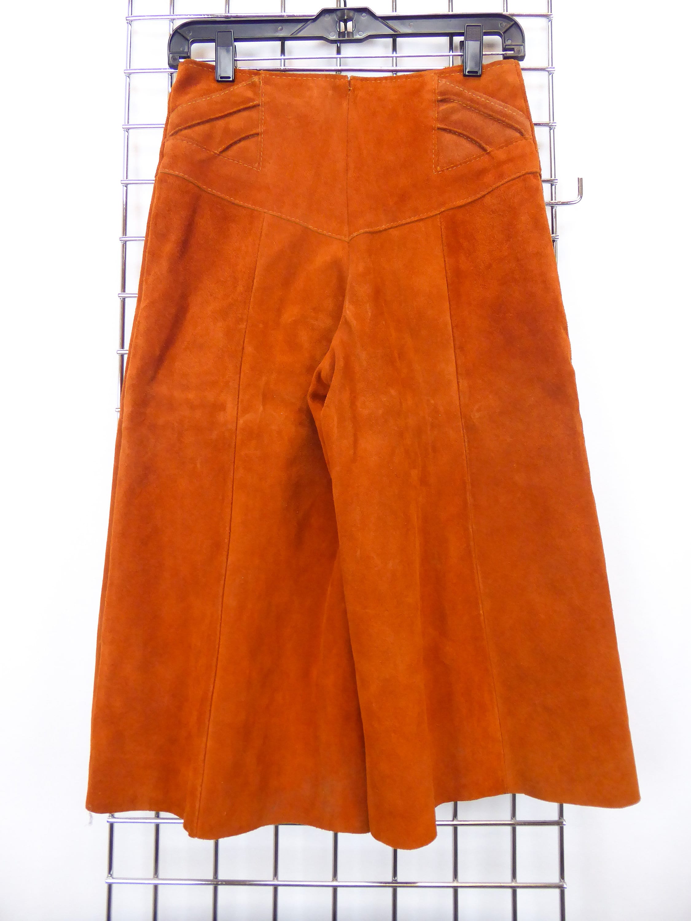 Suede Gaucho Pants 70s Burnt Orange 