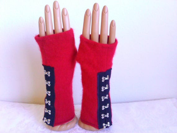 red cashmere gloves