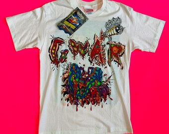 Vintage 1990s single stitch gwar metal band t shirt large