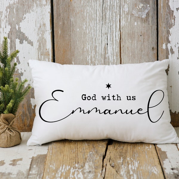Emmanuel God With Us SVG, Png, Dxf, Eps & Pdf files for Christmas Sign Designs. Use with Cricut, Silhouette for Farmhouse Christmas Décor.