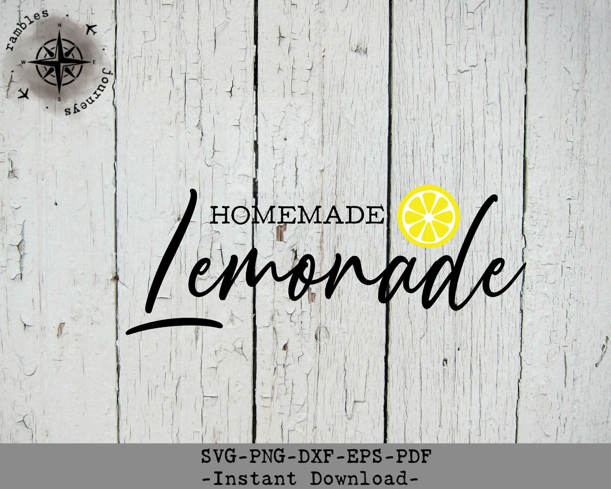 Homemade Lemonade SVG-Lemonade Sign Svg-Lemon Svg-Summer Svg | Etsy