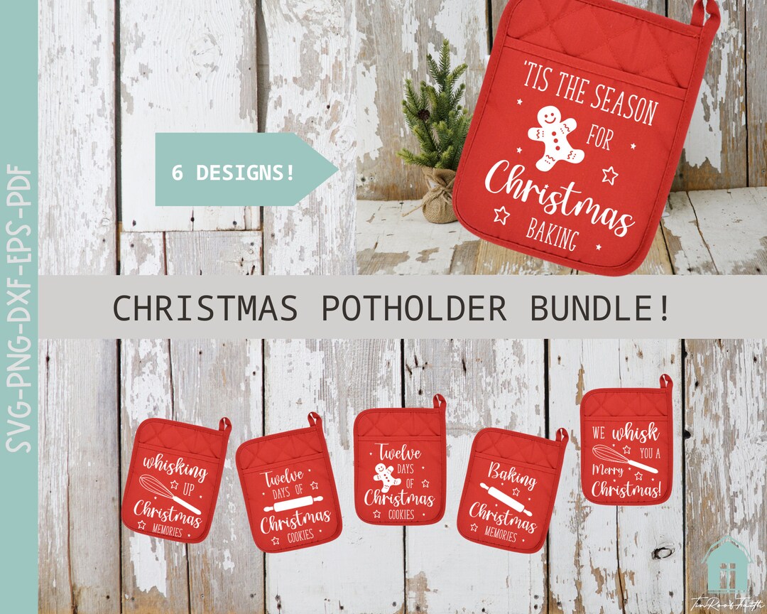 Christmas Potholder SVG Bundle Baking Svg for Potholders Etsy