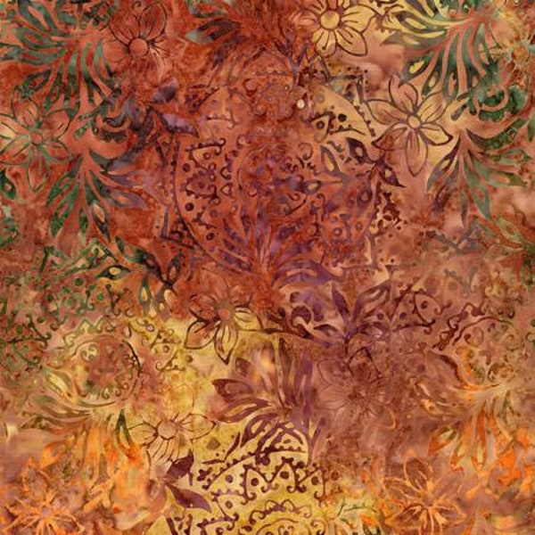 Batik   Siena Floral Medallions B1951-SIENNA   Tonga Windsong Wing and a Prayer Timeless Treasures Fabric by the yard or choose