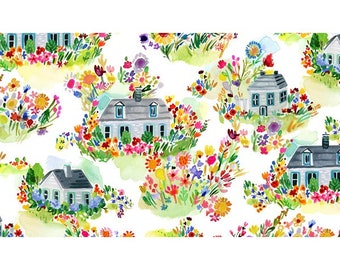 Summer Cottages Midsummer Dream- Dear Stella Fabric by the yard or choose length