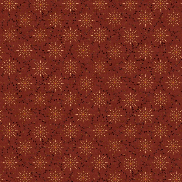 Liberty Star by Kim Diehl -Henry Glass Starburst 1570 88 Cotton Fabric by the yard or choose length