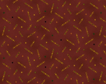 Liberty Star by Kim Diehl -Henry Glass Red 1571-88 Cotton Fabric by the yard or choose length