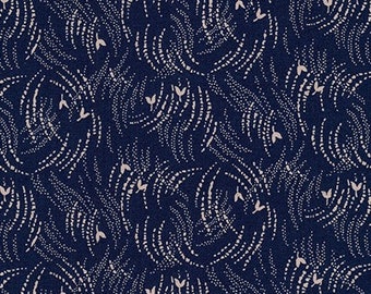 Making Memories AZU-18806-9 Navy Jill Shaulis for Robert Kaufman Cotton Fabric by the yard or choose length