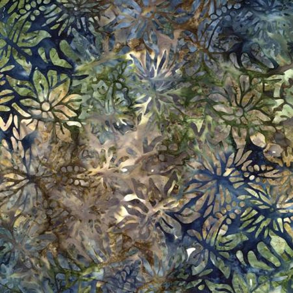 Batik Spruce Lush Garden B2726-SPRUCE Tonga Windsong Wing and a Prayer Timeless Treasures Fabric by the yard or choose