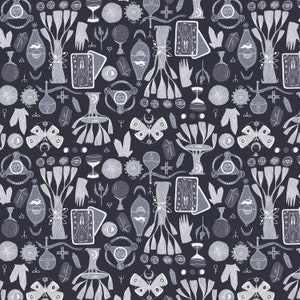 Toil and Trouble - Graphite Toil - SRR1820- Dear Stella Fabric by the yard or choose length
