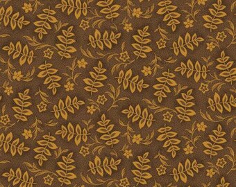 Hearthstone Brown Voyager # R600534-BROWN    Marcus Fabrics Print Cotton Fabric by the half yard or more Bridle Path Sew n Wild Oaks