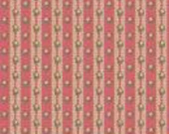 Full Circle by Sarah Maxwell -R47-0639-1025 - Leaf Stripe Pink Cotton Fabric by the yard or choose length