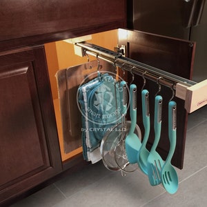 Multi-use Pull Out Cabinet Organizer -Kitchen Utensils, Cleaning, Beauty, Grill, Tools and More!!! -CRYSTAL L&D-