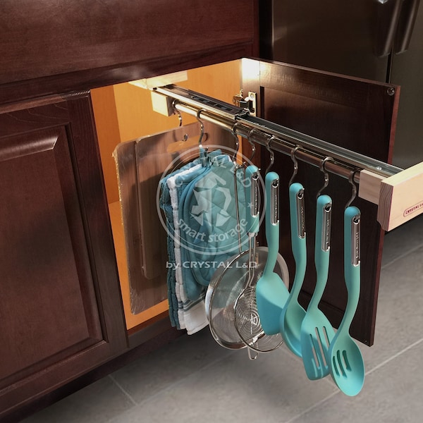 Multi-use Pull Out Cabinet Organizer -Kitchen Utensils, Cleaning, Beauty, Grill, Tools and More!!! -CRYSTAL L&D-