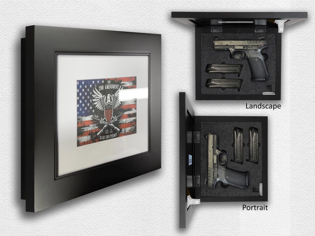 Hidden Storage | Gun Storage Picture Frame With Lock | Hidden Gun ...