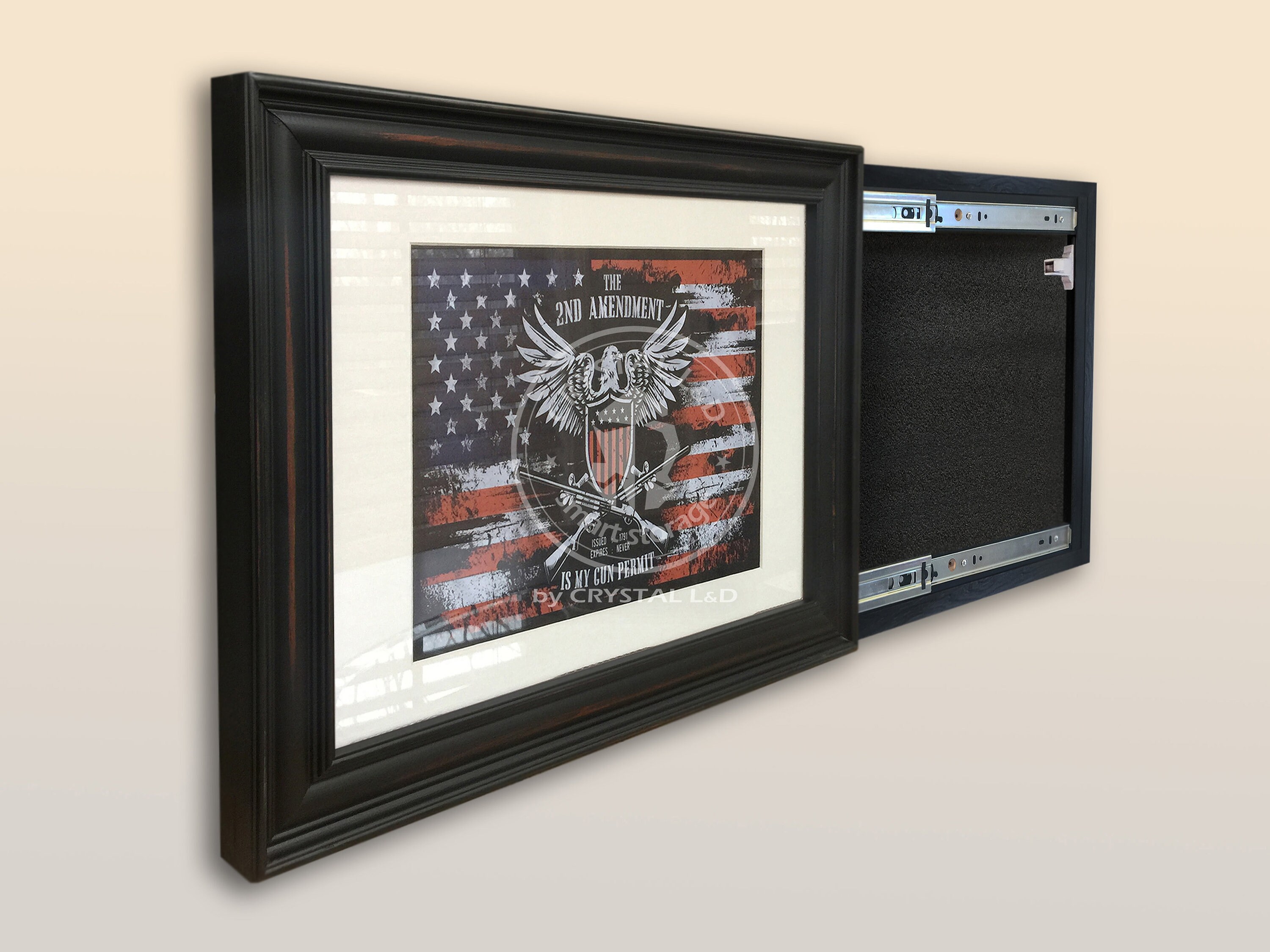Hidden Storage Photo Frame for Gun and Valuables 17 In. X 14 In ...