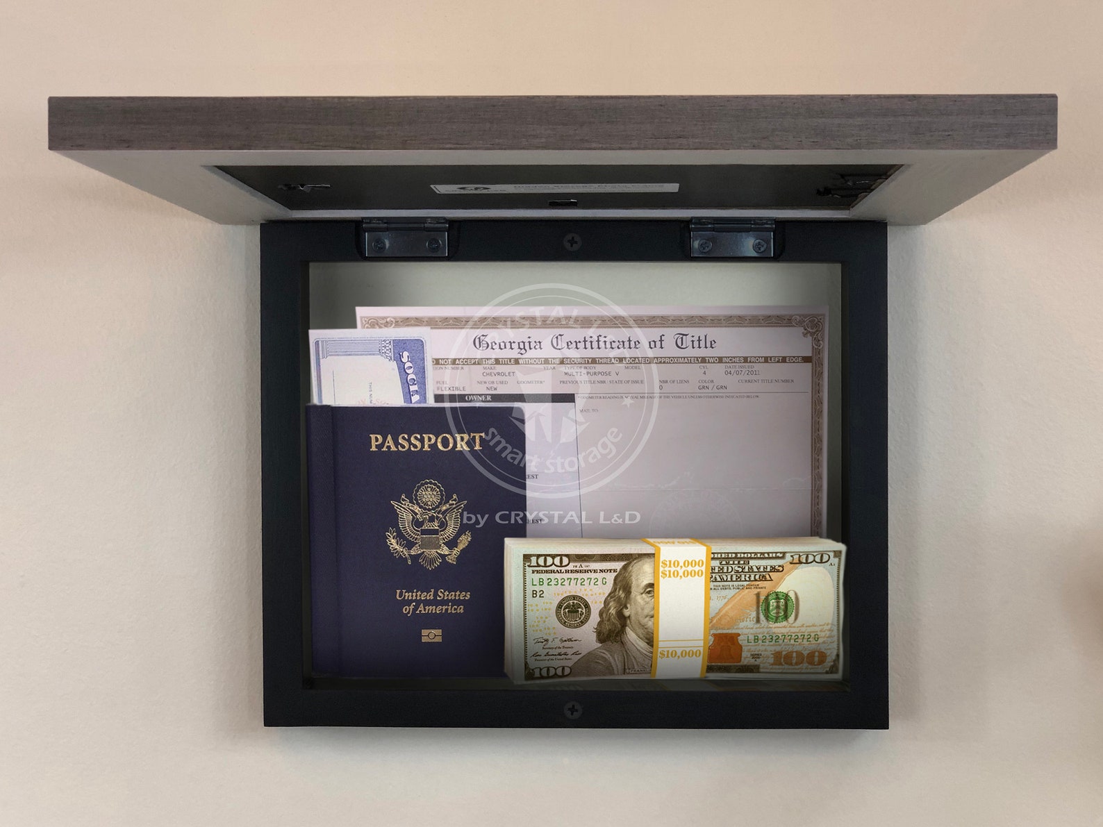 Hidden Storage Photo Frame for Gun and Valuables. Hidden Gun Etsy