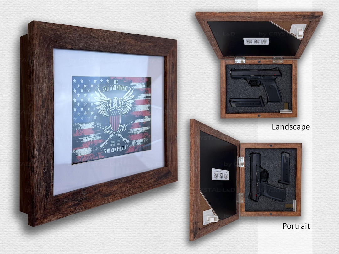 Hidden Storage | Gun Storage Picture Frame With Lock | Hidden Gun ...