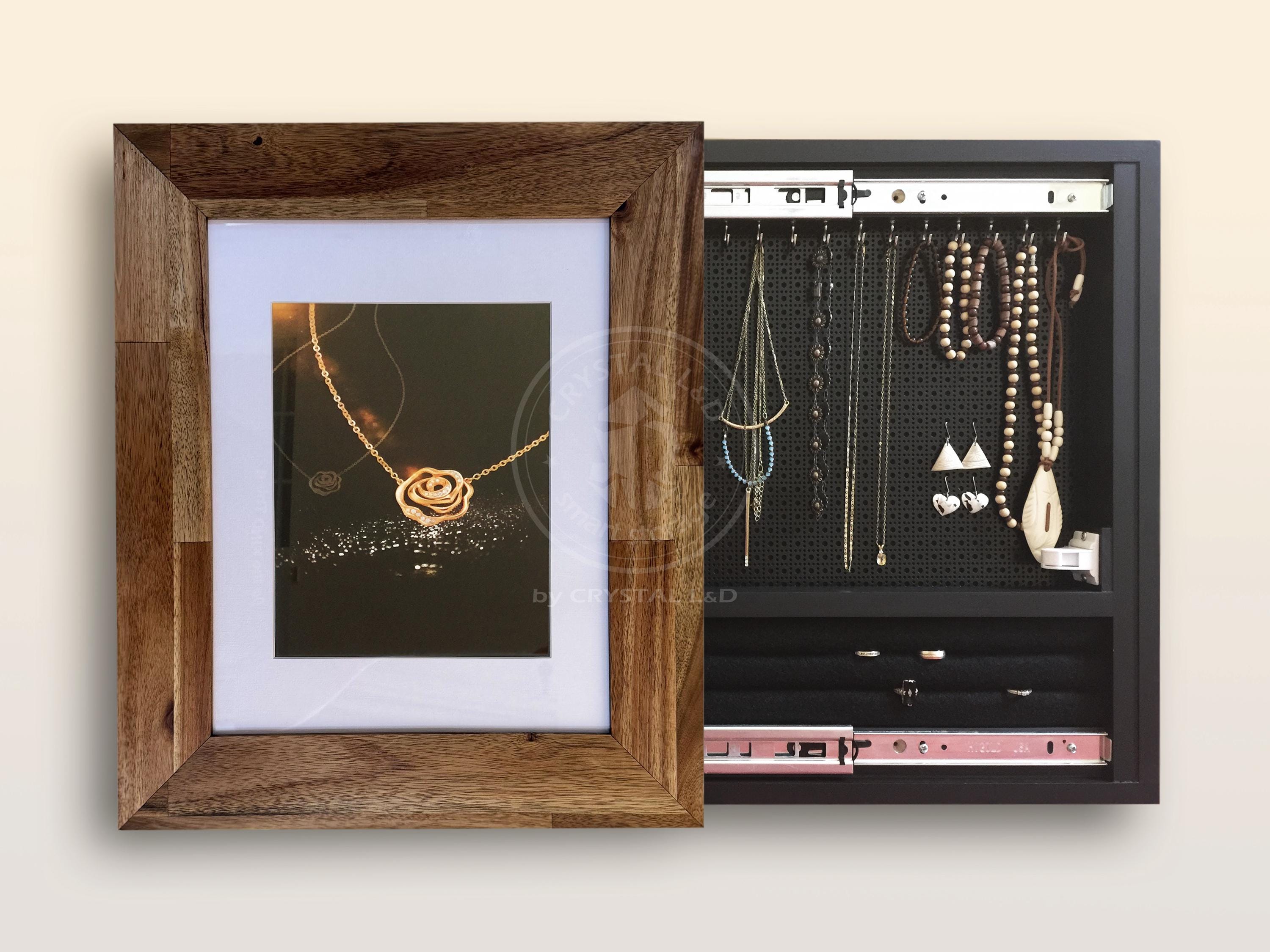 Hidden Jewelry Storage Photo Frame | Wall Mount Organizer - Etsy