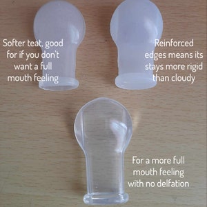 Coloured reinforced and clear teats for adult pacifiers image 2