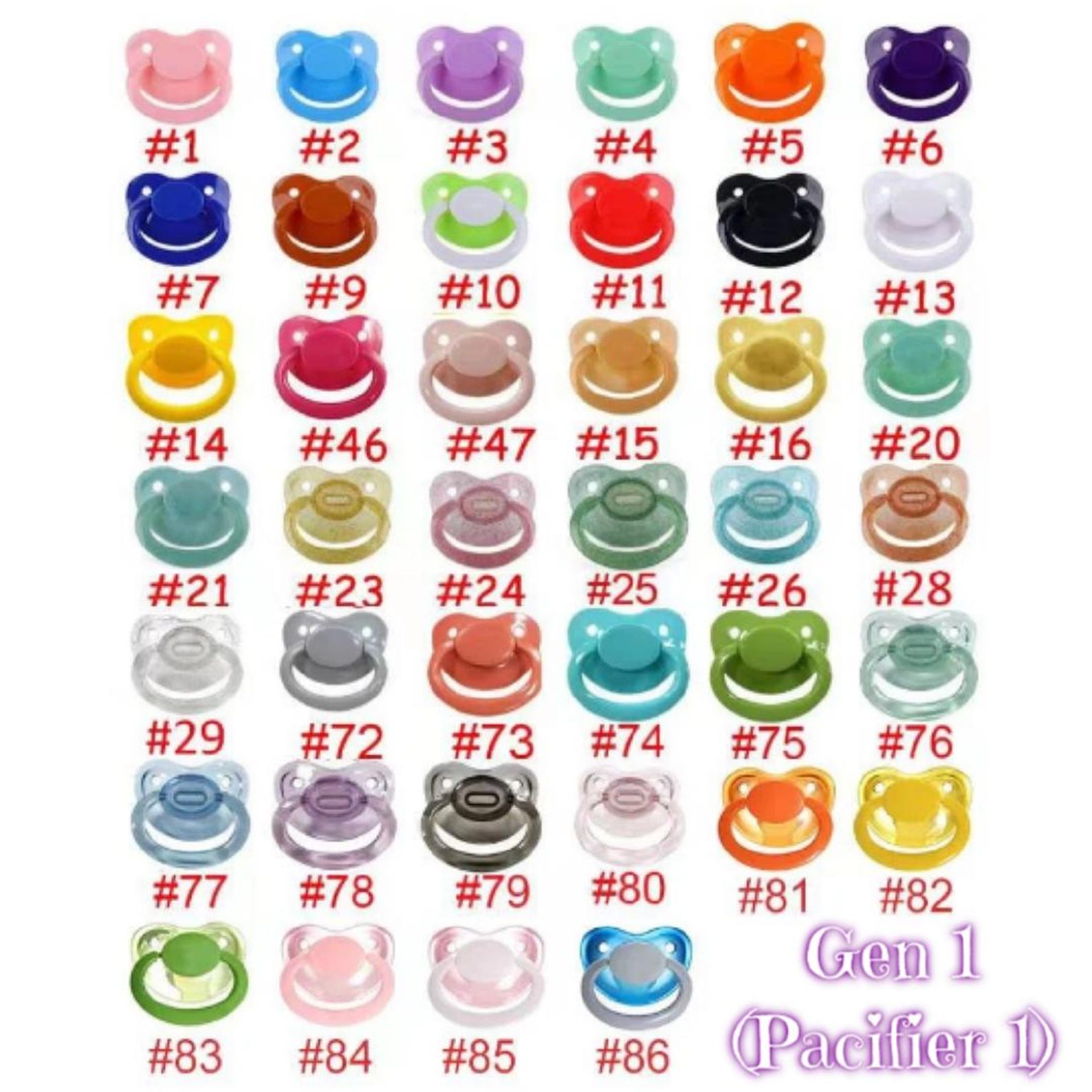 Adult Plain Pacifiers Gen 1 Bulk Buy 15, 25, 50, 100 - Etsy