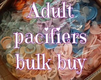 Adult plain pacifiers Gen 1 bulk buy 15, 25, 50, 100
