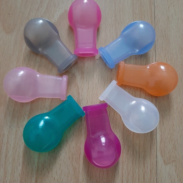 Coloured reinforced and clear teats for adult pacifiers