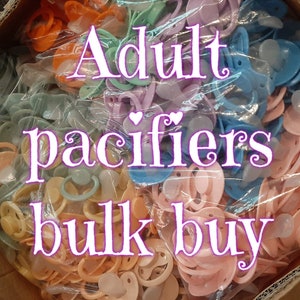 Adult plain pacifiers Gen 1 bulk buy 15, 25, 50, 100