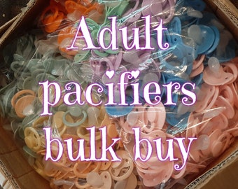 Adult plain pacifiers Gen 1 bulk buy 15, 25, 50, 100