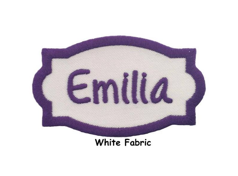 Custom Embroidered Name Patch Iron On AppliqueChoose Fabric Etsy