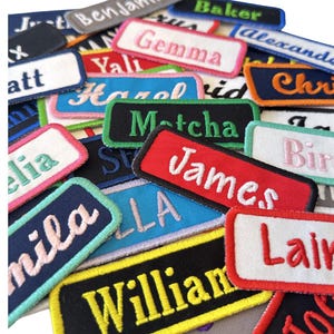 Custom Embroidered Name Patch – Iron On, Sew On, or Velcro Hook ...