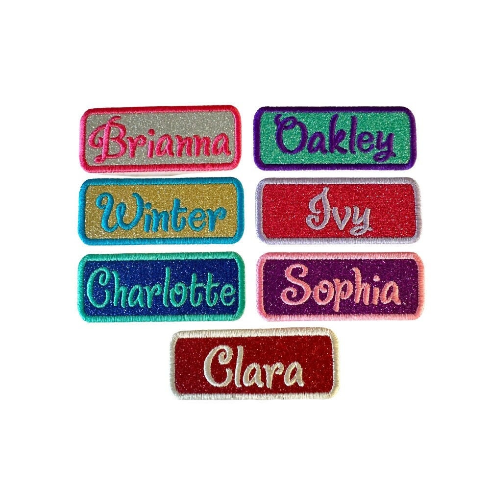 Iron on Single Name Patch, Personalized Name Patch, Iron on Name Patches,  Name Patch, Name Applique, Embroidered Name Patch Patch 