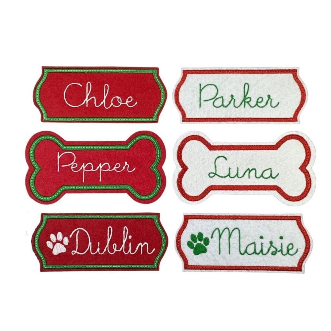 Stocking Name Tag - Custom Christmas Stocking Name Tag -handwriting ...