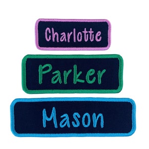 Custom Embroidered Personalized Name Patch Tag - Iron On Or Sew On - CHOOSE YOUR SIZE - For Jackets, Backpacks, Gifts, Etc(1 Patch)