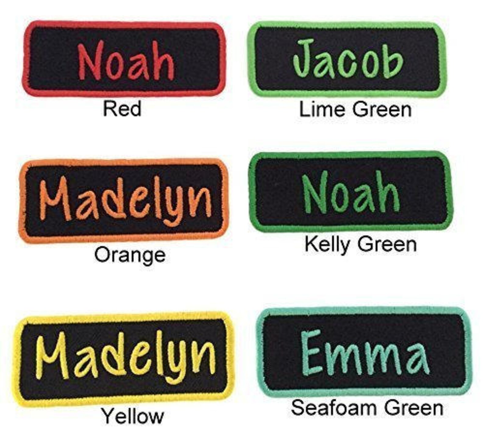 Iron On Name Patch Custom Personalized Embroidered Name Tag Etsy