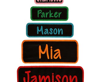 Custom Embroidered Name Patch – Iron On or Sew On, Personalized Tag