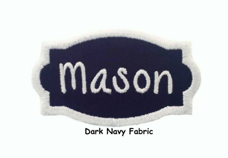 Custom Embroidered Name Patch Iron On AppliqueChoose Fabric Etsy